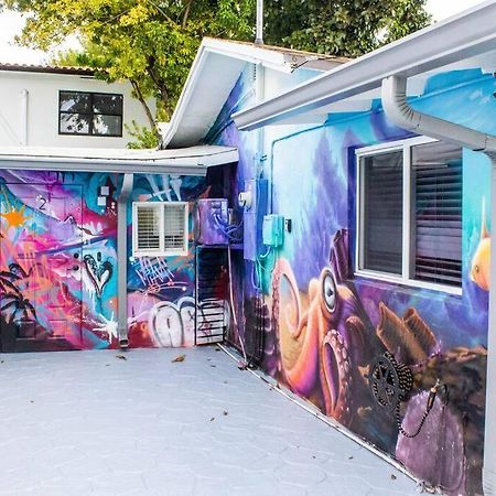 Cozy & Colorful Miami Art Canvas W/Hottub & Murals Eksteriør bilde