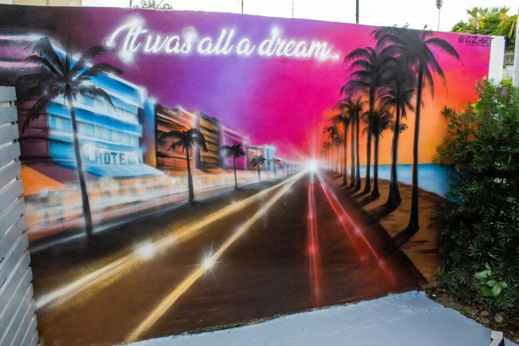 Cozy & Colorful Miami Art Canvas W/Hottub & Murals Eksteriør bilde
