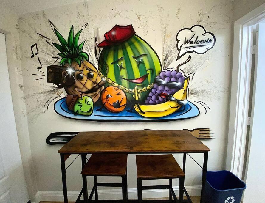Cozy & Colorful Miami Art Canvas W/Hottub & Murals Eksteriør bilde