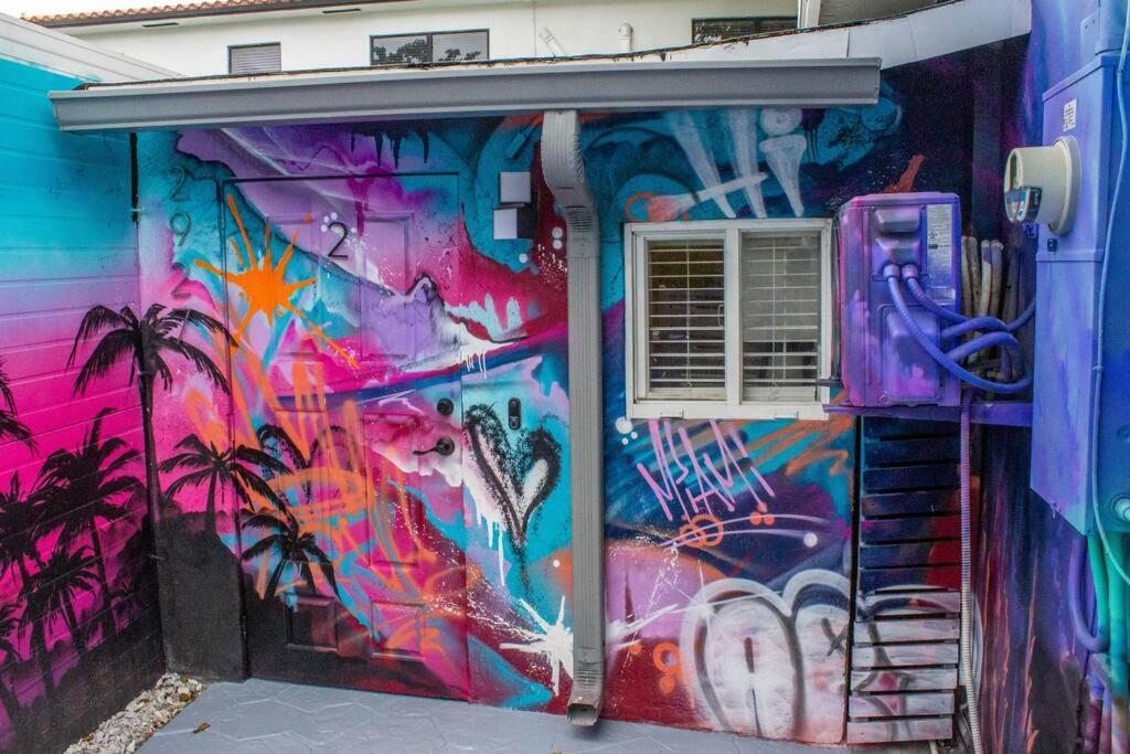 Cozy & Colorful Miami Art Canvas W/Hottub & Murals Eksteriør bilde