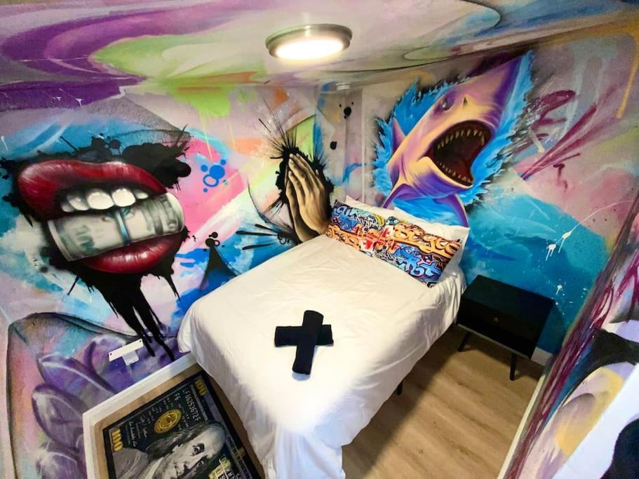 Cozy & Colorful Miami Art Canvas W/Hottub & Murals Eksteriør bilde